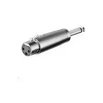 Mikrofoninis adapteris Microconnect XLRFJ XLR (3 kontaktai) į 6,35 mm (2 kontaktai, mono) sidabrinis