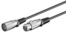 Microconnect XLRMF05 garso kabelis 0,5 m XLR (3 kontaktų) Juoda