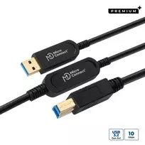 Microconnect MC-USB3.0AB20OP aktyvus optinis USB laidas 20 m USB 3.2 Gen 2 USB A – USB B juodas