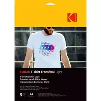 Termo perdavimo plėvelė marškinėliams Kodak 3510560 Light, 5 lapų pakuotė