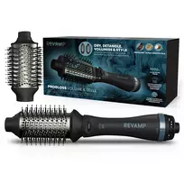 Revamp Progloss Volume & Style Hot Brush Styler – karšto oro šepetys plaukams, 1000 W, juodas