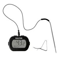 Termometras maistui Salter 515 BKCR, vandeniui atsparus, paliekamas gaminyje, skaitmeninis