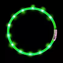 LED antkaklis Anicoll Green šunims ir katėms, įkraunamas, modelis 9997790759014
