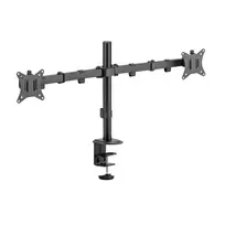 Sieninis laikiklis dviems monitoriams SBOX LCD-352/2-2, 13–32 colių, dvi rankos, 2×8 kg, VESA 100×100