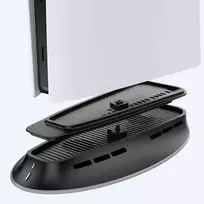 Aušinimo stovas SUBSONIC SA5656 PS5 ir PS5 Slim su LED šviesomis, kelių ventiliatorių aušinimu, USB maitinimu