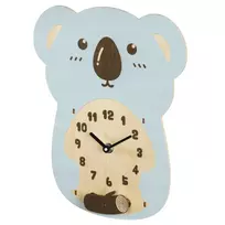 Hama Koala mechaninis švytuoklinis laikrodis, mėlynas, rudas, medinis