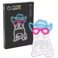 Neoninis ženklas Neon Lights MANTA SNL114MT Buldogas su akiniais