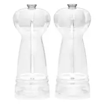 Druskos ir pipirų malūnėlių rinkinys Salter BW12949EU7, skaidrūs korpusai, rankinis malimas