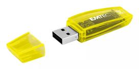 USB atmintukas Emtec C410 Neon 16GB Type-A 2.0 oranžinis geltonas
