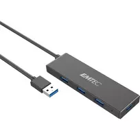 USB 3.2 Gen 1 šakotuvas Emtec T620A 4 prievadai, juodas