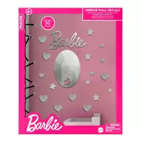 Veidrodiniai lipdukai ant sienos Paladone PP13751BR Barbie dizainas – dekoratyviniai savilipti veidrodiniai lipdukai