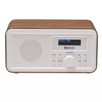 Stalinis radijo imtuvas DENVER DAB-30DW DAB/FM, tamsaus medžio apdaila