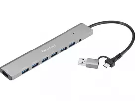 USB šakotuvas SANDBERG 136-66 – 7x USB 3.0 prievadai, išorinis maitinimas