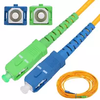 Extralink SC/APC į SC/UPC vienmodis simplex šviesolaidinis kabelis G.652D 3 mm, 2 m