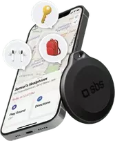 GPS sekiklis Finder SBS TEFINDBTAPK universalus juodas su CR2032 baterija