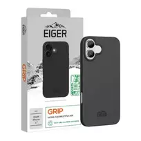 Apsauginis dėklas su gripo paviršiumi Eiger iPhone 17 – juodas, patvarus lengvas korpusas
