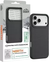 Kietas dėklas Eiger EGCA00903 polikarbonatinis, išlaikantis kritimą iš 4 metrų, MagSafe, skirtas iPhone 17 Pro Max