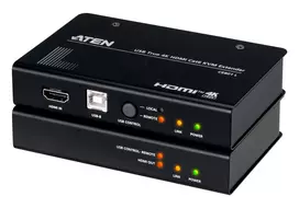 AV KVM prailgintuvas ATEN CE801 — USB True 4K HDMI per Cat6 (4K @ 70 m / FHD @ 100 m), HDMI ir USB Type-A, juodas