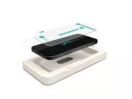 eSTUFF INFINITE iPhone 16 Pro/17 EcoFlex ekrano apsauga su popieriniu montavimo rėmeliu, Titan Shield