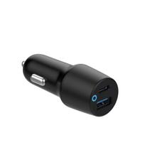 Automobilinis kroviklis eSTUFF ES631031, juodas su anglies pluošto apdaila, 38 W, USB-C PD + USB-A