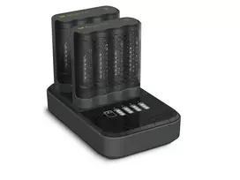 GP ReCyko Pro M461 kroviklis su USB doku D861 ir 8× GP Pro AA 2000 mAh įkraunamos baterijos (2 pakuotės)