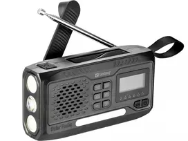 Nešiojamas radijas SANDBERG Survivor DAB Radio All-in-1 4500 — DAB+/FM, 87,5–108 MHz, 3 W RMS, USB-A & USB-C, 4500 mAh baterija