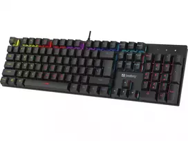 Sandberg Mechanical Gamer Keyboard GERMAN pilno dydžio laidinė USB mechaninė klaviatūra QWERTZ RGB LED