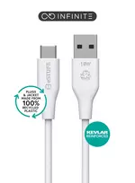USB laidas eSTUFF ES605170 1 m USB C į USB A USB 2.0 baltas