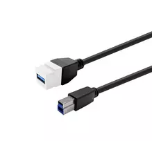 VivoLink USB 3.0 ilginimo laidas, Type-A lizdas-lizdas, baltas, PROKEYUSB3AFBM5W