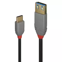 Lindy 0,15 m USB 3.2 C tipo į A adapterio laidas, 10Gbps, Anthra Line
