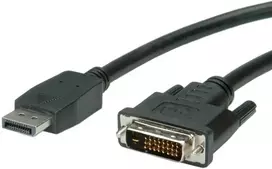 VALUE 11.99.5619 1,5 m vaizdo kabelio adapteris DisplayPort į DVI juodas
