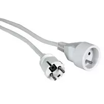 Maitinimo laidas LOGON PSPC03W — 3 m, baltas, kištukas F tipas