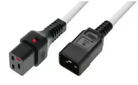 Microconnect MC-C19C20LOCK-3M-W maitinimo laidas su užraktu, 3 m
