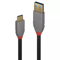 Lindy 3 m USB 3.2 A tipo į C tipo laidas, 5A PD, juodas