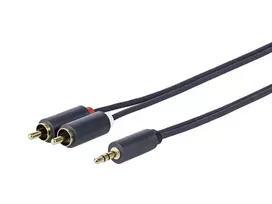 Vivolink PROMJRCA1.5 garso laidas 1,5 m 3,5 mm – 2 x RCA juodas