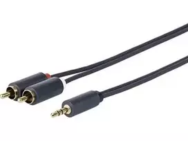 Vivolink PROMJRCA5 garso kabelis 5 m 3,5 mm – 2 x RCA juodas