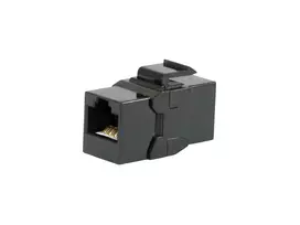 Keystone jungtis EQUIP Cat.6A neekranuota, RJ-45, plokščios konstrukcijos, juoda, 8 vnt.