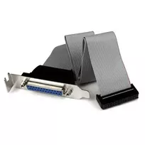 StarTech.com PLATE25F16LP – Žemo profilio 16 colių lygiagretaus prievado laidų adapteris su laikikliu – DB25 (moteriška) į IDC26