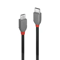Lindy 1 m USB 2.0 Type C į Micro-B laidas, Anthra Line
