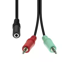 ProXtend M4F2XM3-004 4 kontaktų į 2x 3 kontaktų kabelis, F-M