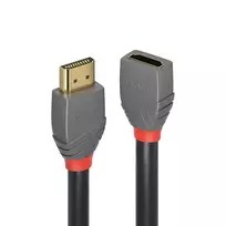 Lindy 0,5 m HDMI 2.0 ilginimo laidas, aukštos spartos, Anthra Line