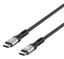 USB-C (vyriškas) į USB-C (vyrišką) laidas Manhattan 2m USB4 Gen 3x2 8K 60Hz