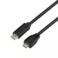 LogiLink CU0196 USB 2.0 laidas USB C – Micro-USB B 0,5 m juodas