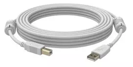 USB laidas Vision 3m USB 2.0 USB A USB B baltas