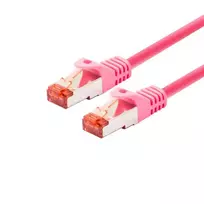 LOGON TCR66SS0025M Tinklo kabelis Magenta 0,25 m Cat6 S/FTP (S-STP)