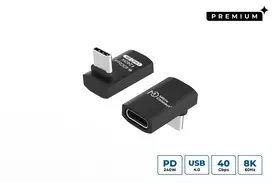 USB4 kabelis MicroConnect USB4-CCFAS90-240W — 240W galios tiekimas, 40Gbps duomenų perdavimas, USB-C į USB-C