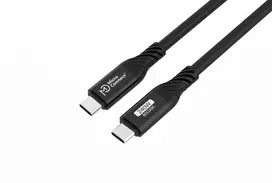 MicroConnect USB4CC05-240W-80GBPS USB4 Gen 3x2 laidas USB C 0.5 m juodas