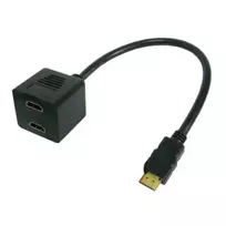 Techly ICOC-HDMI-F-002 HDMI kabelis 0,3 m HDMI A tipas (Standartinis) 2 x HDMI A tipas (Standartinis) Juodas
