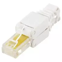 LOGON TWP8P8TP RJ-45 Cat5e kištukas, skaidrus/baltas/geltonas, 10 vnt.