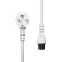 ProXtend maitinimo laidas su kampuotu Schuko kištuku į C5 lizdą, baltas, 2 m, 250 V, 2.5 A